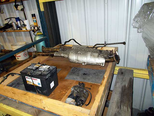 exhaust and other components removed